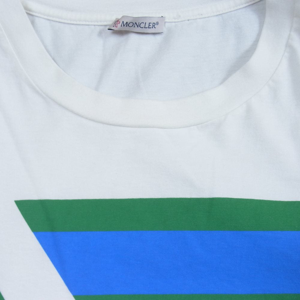 MONCLER モンクレール 19SS E109H8002550809E3 GENIUS ジーニアス プリント Tシャツ 半袖 ホワイト系 XXL【中古】