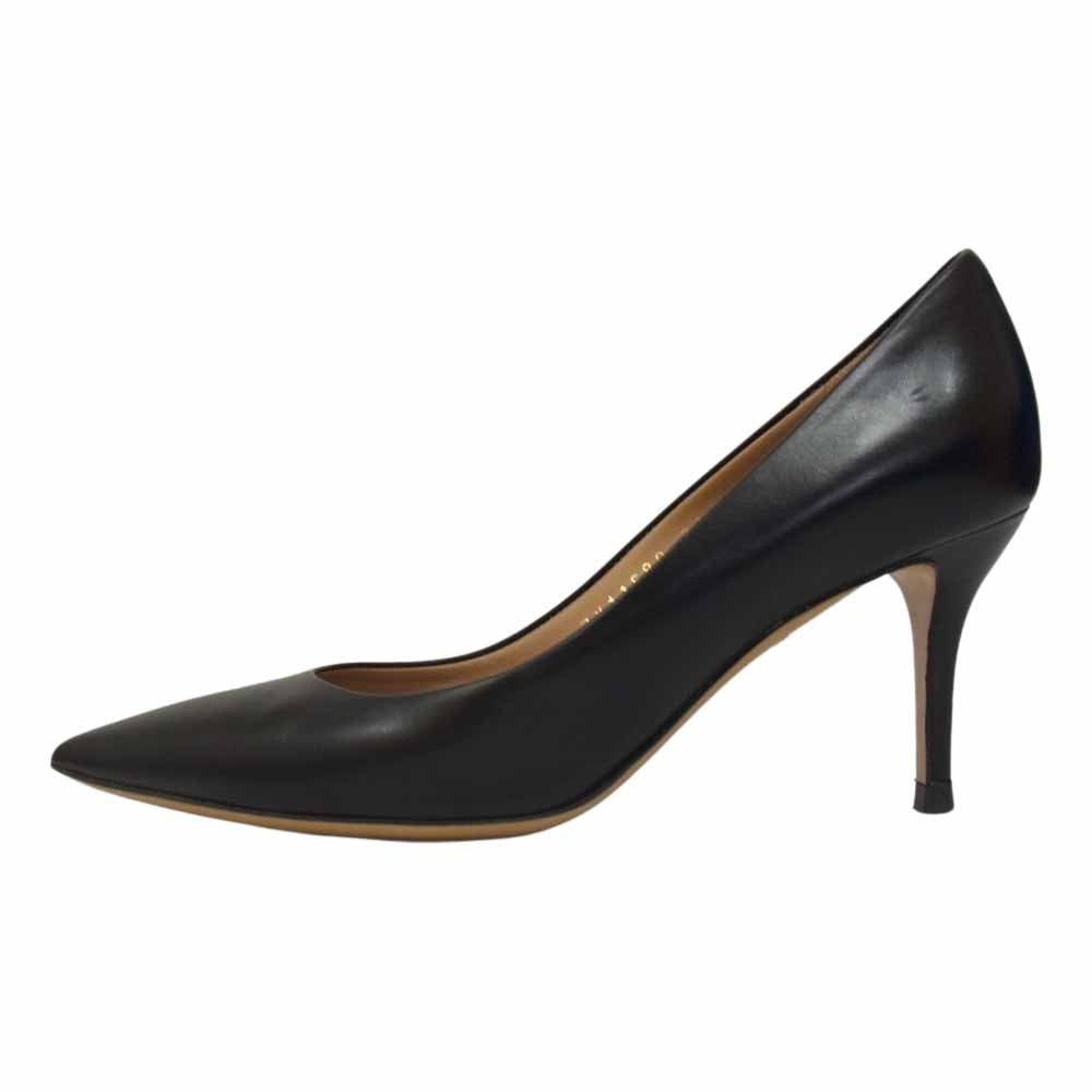 Salvatore Ferragamo サルヴァトーレフェラガモ レザー パンプス ヒール ブラック系 6 (23.5cm相当)【中古】