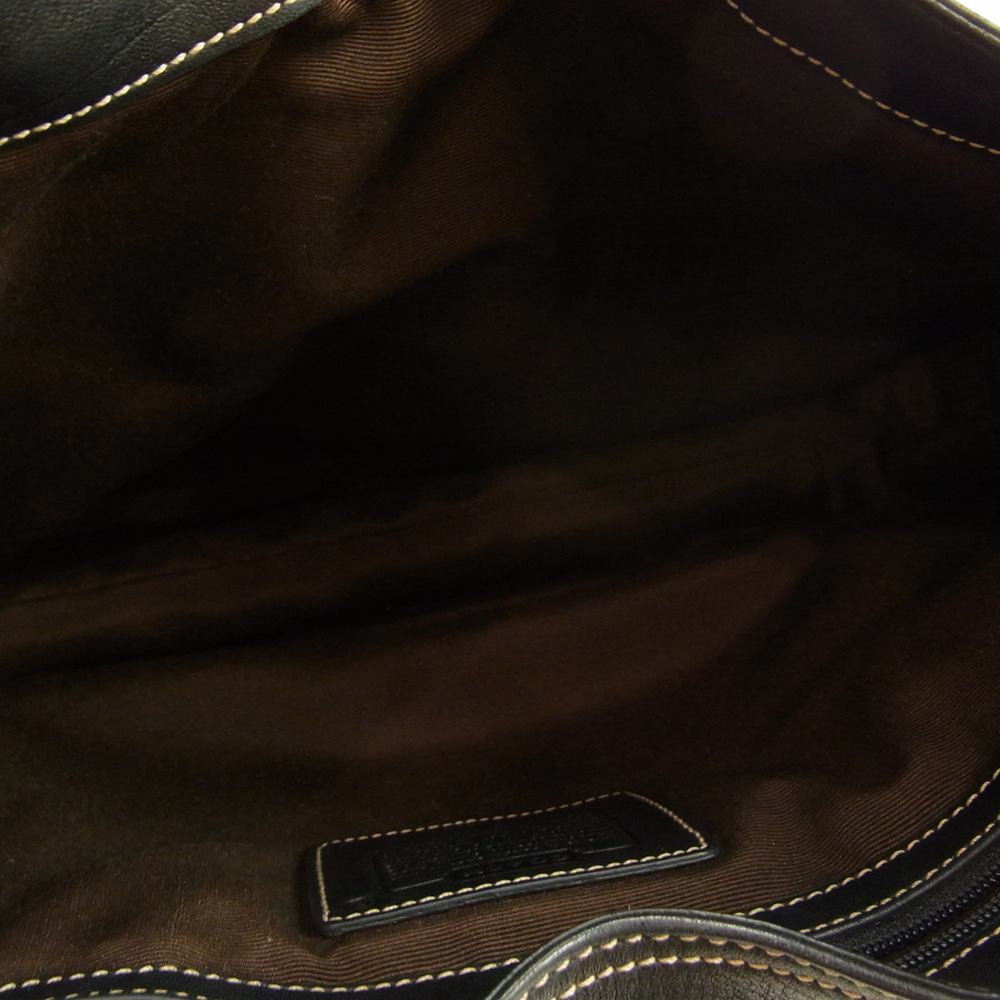COACH コーチ 7778 レザー ハンドバッグ ブラック系【中古】