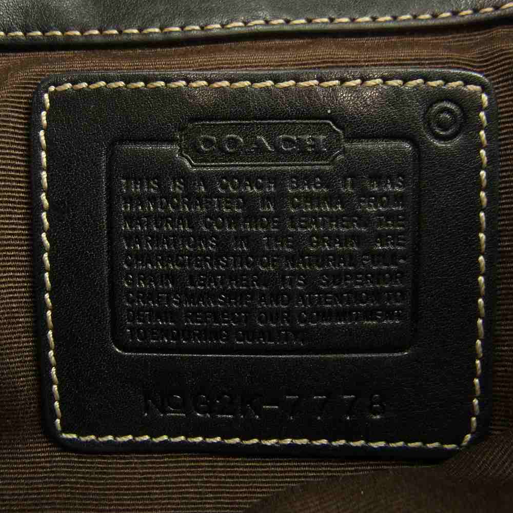 COACH コーチ 7778 レザー ハンドバッグ ブラック系【中古】
