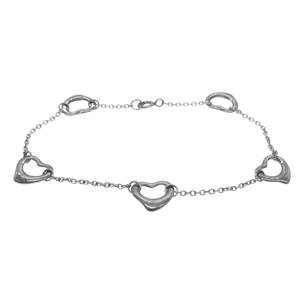 TIFFANY&Co. ティファニー オープンハート ブレスレット シルバー系【中古】