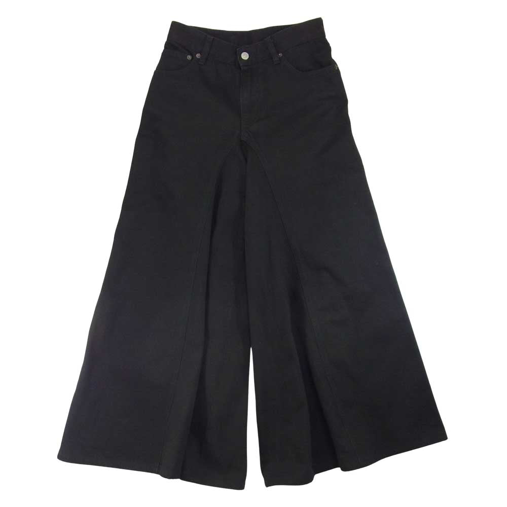 MAISON MARGIELA メゾンマルジェラ 18AW S32LA0166 MM6 エムエムシックス FLARED DENIM PANTS ワイド デニムパンツ ブラック系 36【中古】