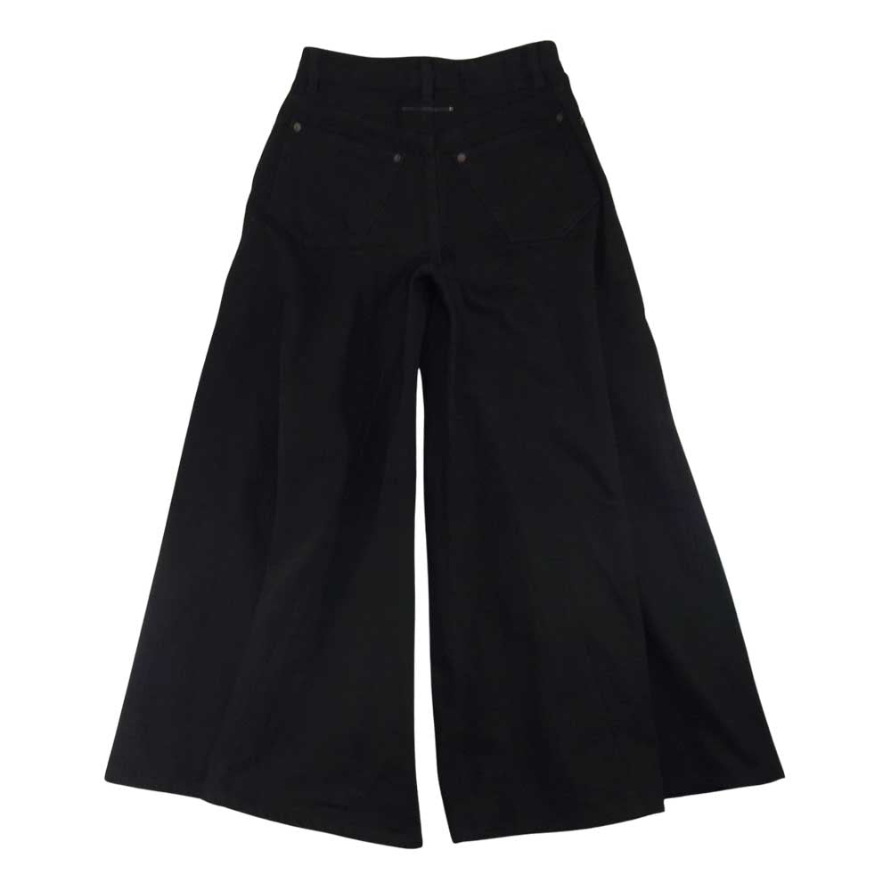 MAISON MARGIELA メゾンマルジェラ 18AW S32LA0166 MM6 エムエムシックス FLARED DENIM PANTS ワイド デニムパンツ ブラック系 36【中古】