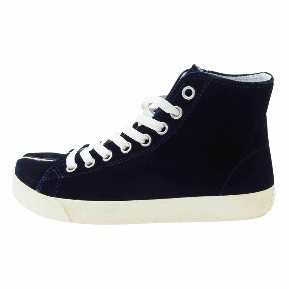 MAISON MARGIELA メゾンマルジェラ 19AW S58WS0111 T6004 足袋 タビ ハイカット ベロア スニーカー ブラック系 37【中古】