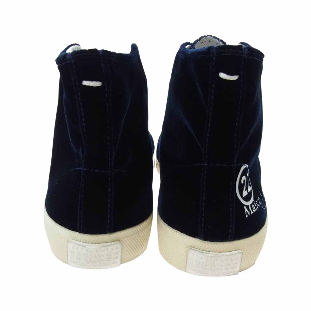 MAISON MARGIELA メゾンマルジェラ 19AW S58WS0111 T6004 足袋 タビ ハイカット ベロア スニーカー ブラック系 37【中古】
