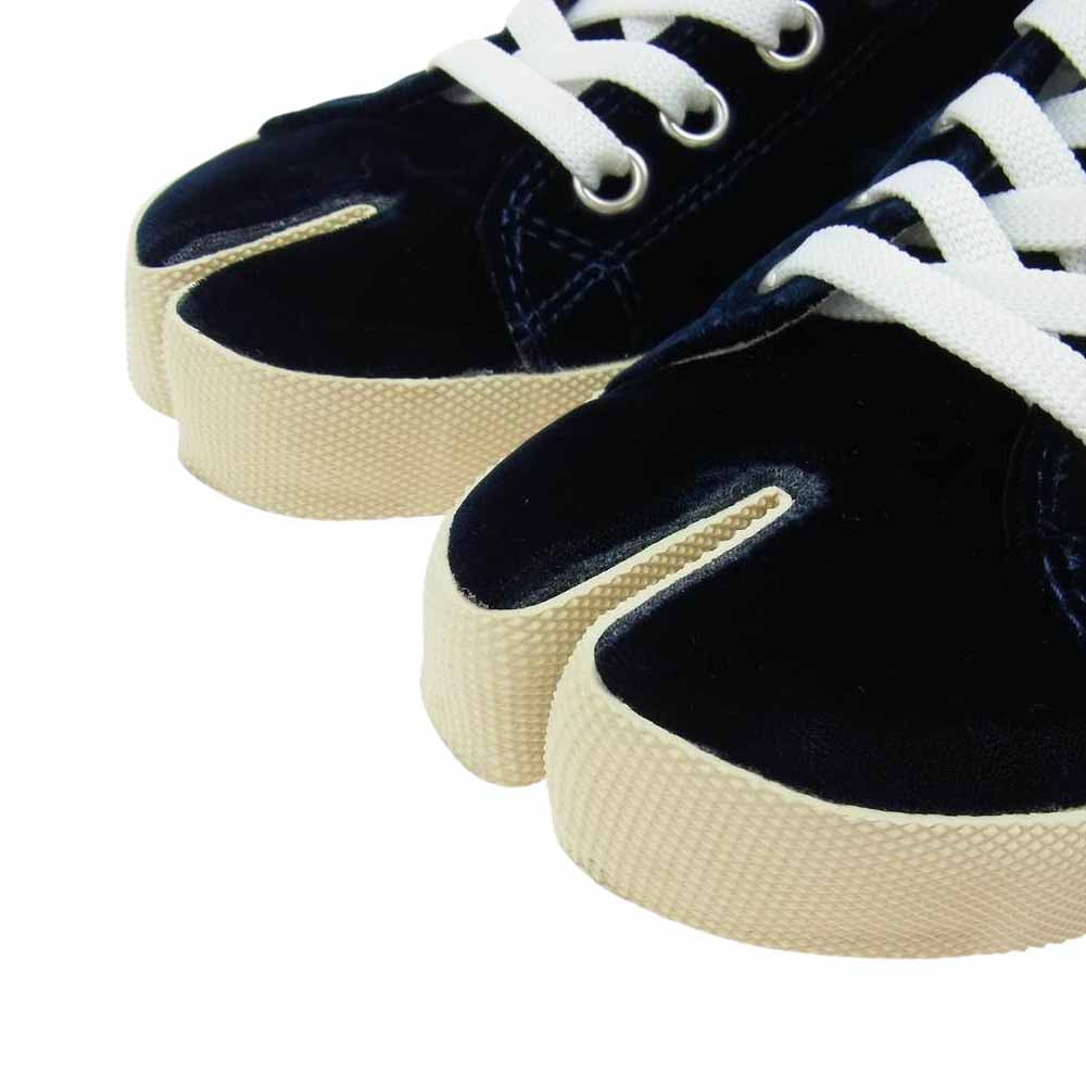 MAISON MARGIELA メゾンマルジェラ 19AW S58WS0111 T6004 足袋 タビ ハイカット ベロア スニーカー ブラック系 37【中古】