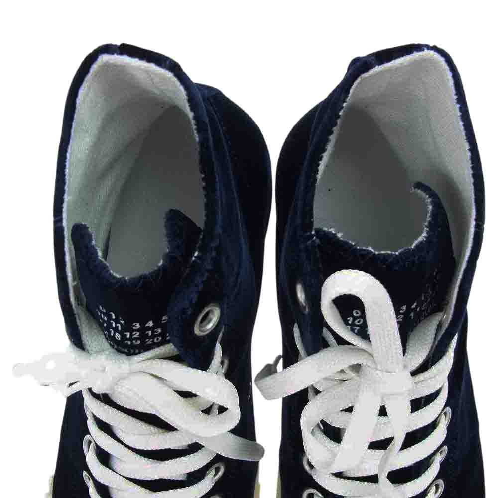 MAISON MARGIELA メゾンマルジェラ 19AW S58WS0111 T6004 足袋 タビ ハイカット ベロア スニーカー ブラック系 37【中古】