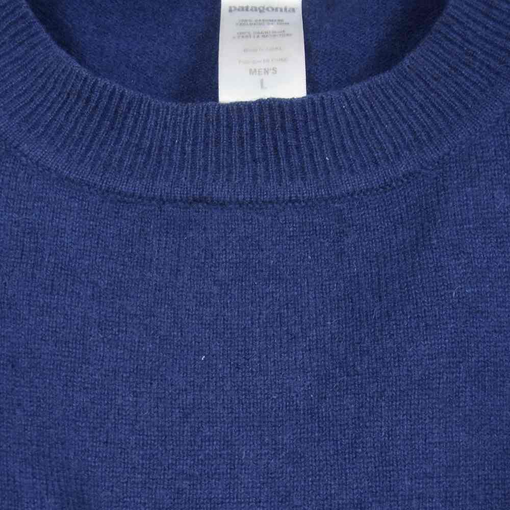 patagonia パタゴニア カシミア クルーネック セーター ネイビー系 L【中古】