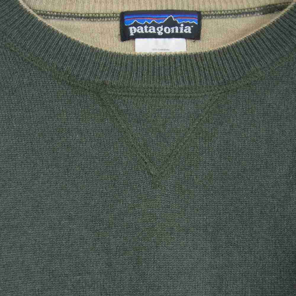 patagonia パタゴニア カシミア クルーネック セーター カーキ系 L【中古】