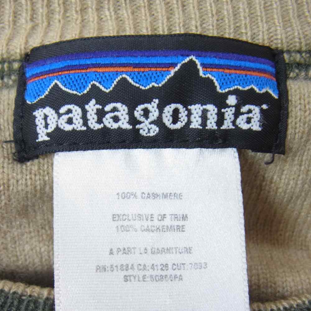 patagonia パタゴニア カシミア クルーネック セーター カーキ系 L【中古】