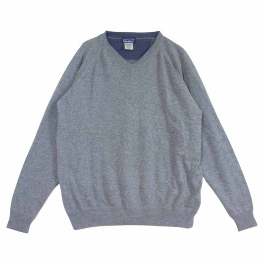 patagonia パタゴニア カシミア Vネック セーター グレー系 L【中古】