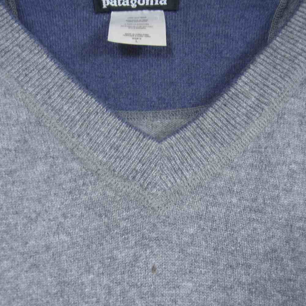 patagonia パタゴニア カシミア Vネック セーター グレー系 L【中古】