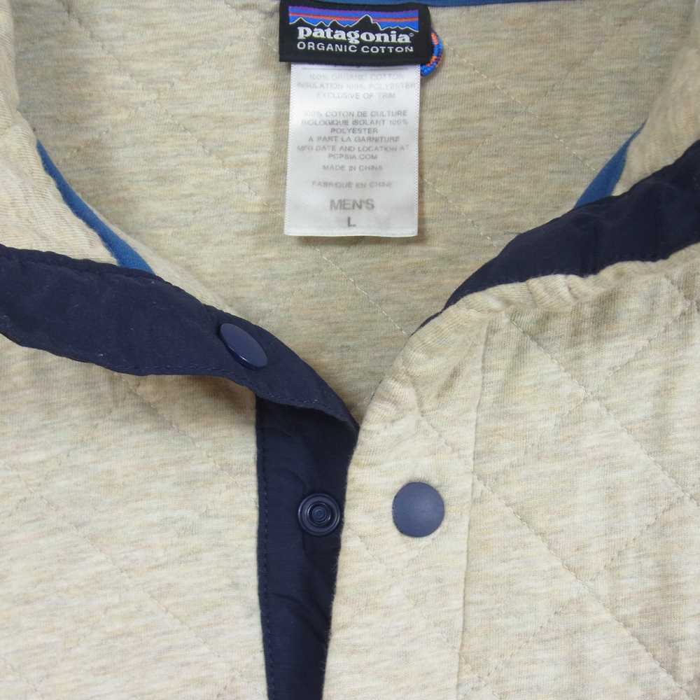 patagonia パタゴニア 15SS 25425 15年製 40周年記念 限定 Diamond Quilt Snap-T Pullover ダイヤモンド キルト スナップ Tプルオーバー ジャケット ベージュ系 L【中古】