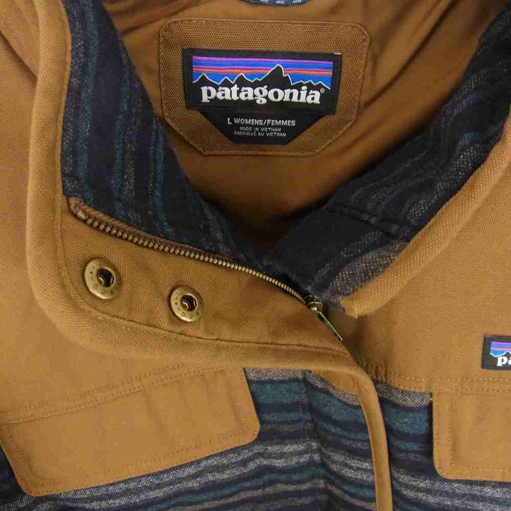 patagonia パタゴニア 19AW 26895 19年製 Women's Out Yonder Coat ウィメンズ コート ジャケット  ブラウン系 ネイビー系 L【中古】