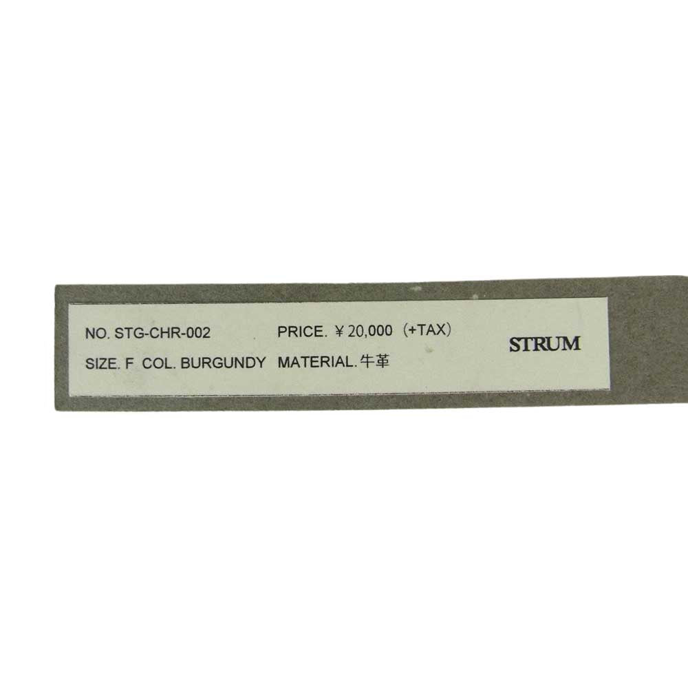 STRUM ストラム STG-CHR-002 地生カーフフルタンニン Burning Dyed 燃焼染め レザー ウォレット ブラウン系【新古品】【未使用】【中古】