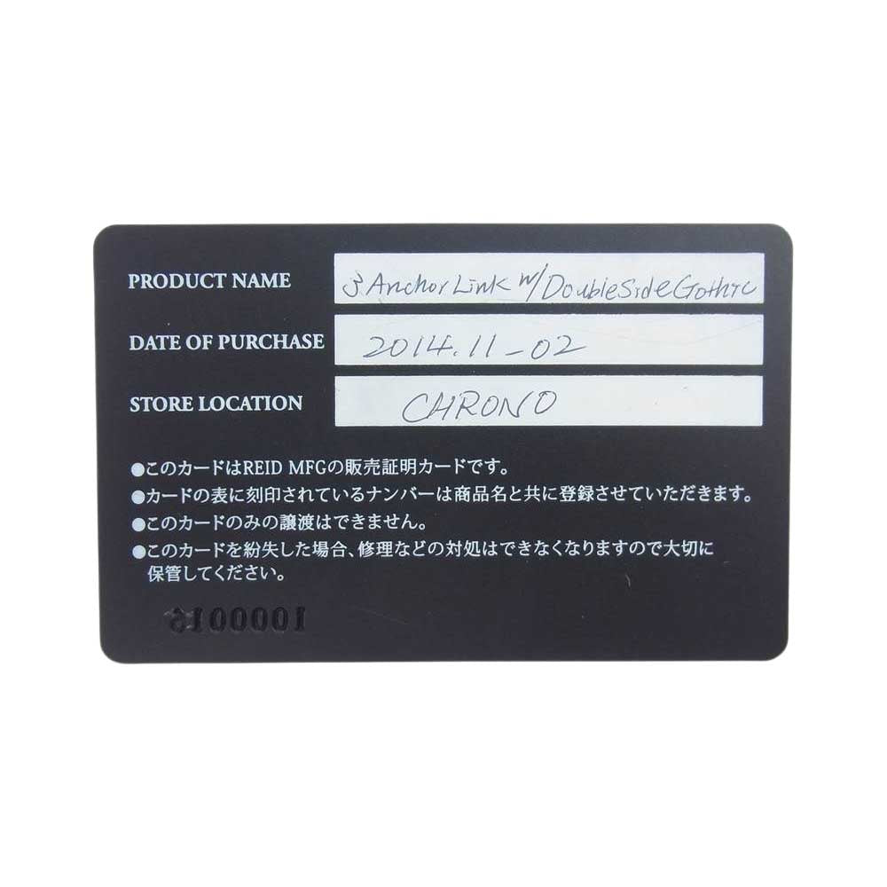 REID MFG リード エムエフジー ギャランティ付属 3アンカーリンク ダブルサイドゴシックサーフ ウォレットハンガー【中古】