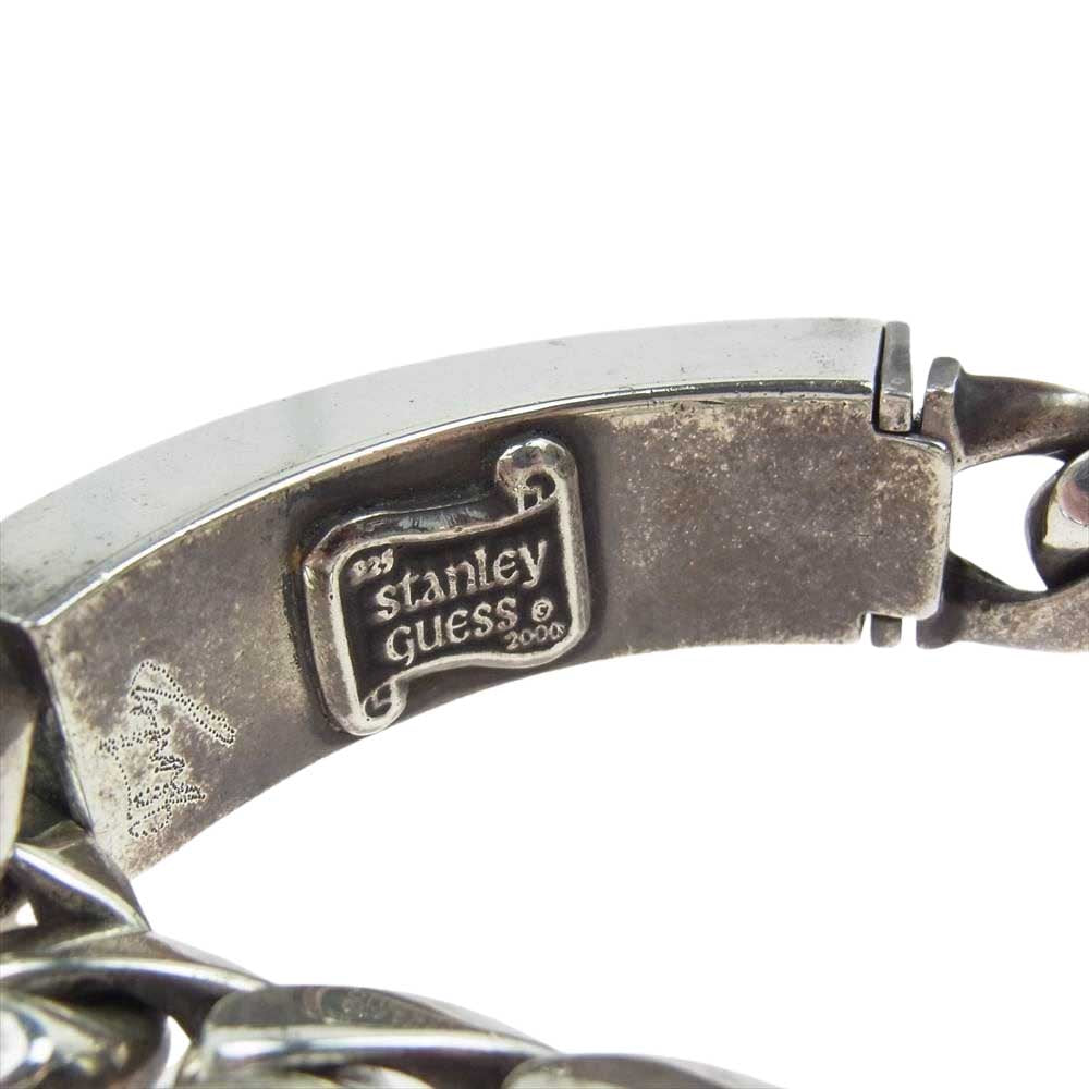 STANLEY GUESS スタンリーゲス SG-205MLT 購入証明書付属 Multi Wood Inlaid ID Bracelet マルチウッド シェル カスタム ID ブレスレット シルバー系【中古】