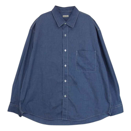 スティーブンアラン EPS TC/CHAMBRAY WORK REGULAR COLLAR SHIRT TCシャンブレー ワークシャツ ブルー系 L【中古】