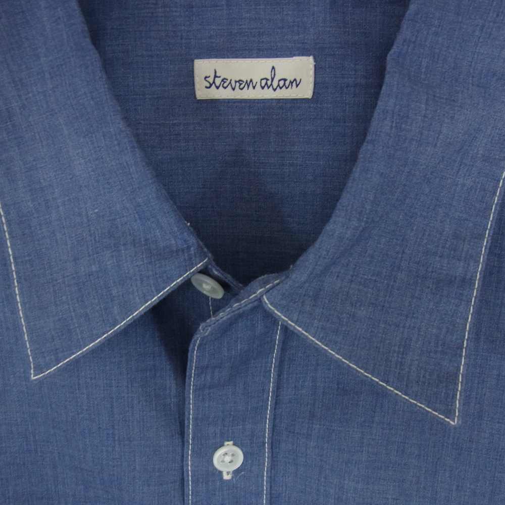 スティーブンアラン EPS TC/CHAMBRAY WORK REGULAR COLLAR SHIRT TCシャンブレー ワークシャツ ブルー系 L【中古】