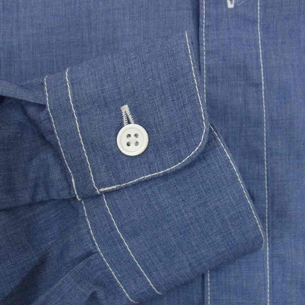 スティーブンアラン EPS TC/CHAMBRAY WORK REGULAR COLLAR SHIRT TCシャンブレー ワークシャツ ブルー系 L【中古】
