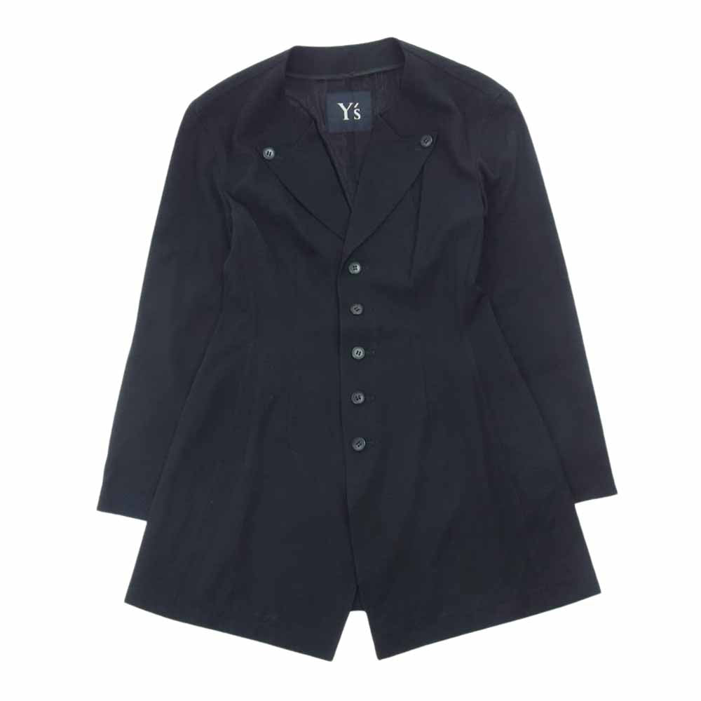 Yohji Yamamoto ヨウジヤマモト Y's ワイズ YO-J49-199 YO-S49-199 セットアップ ノーカラージャケット フレアスカート ブラック系【中古】