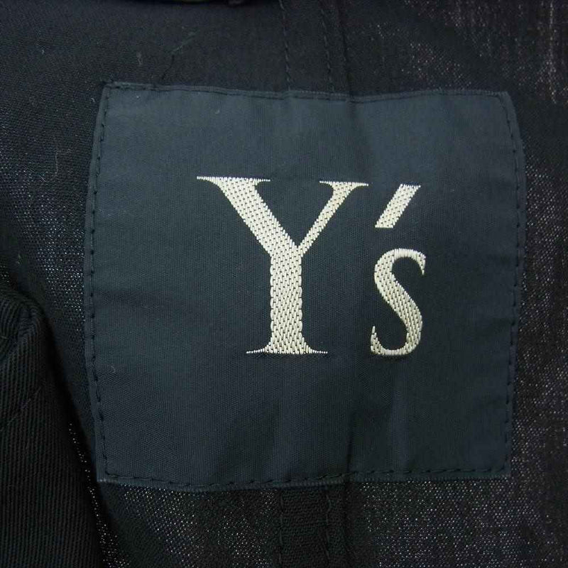 Yohji Yamamoto ヨウジヤマモト Y's ワイズ YO-J49-199 YO-S49-199 セットアップ ノーカラージャケット フレアスカート ブラック系【中古】