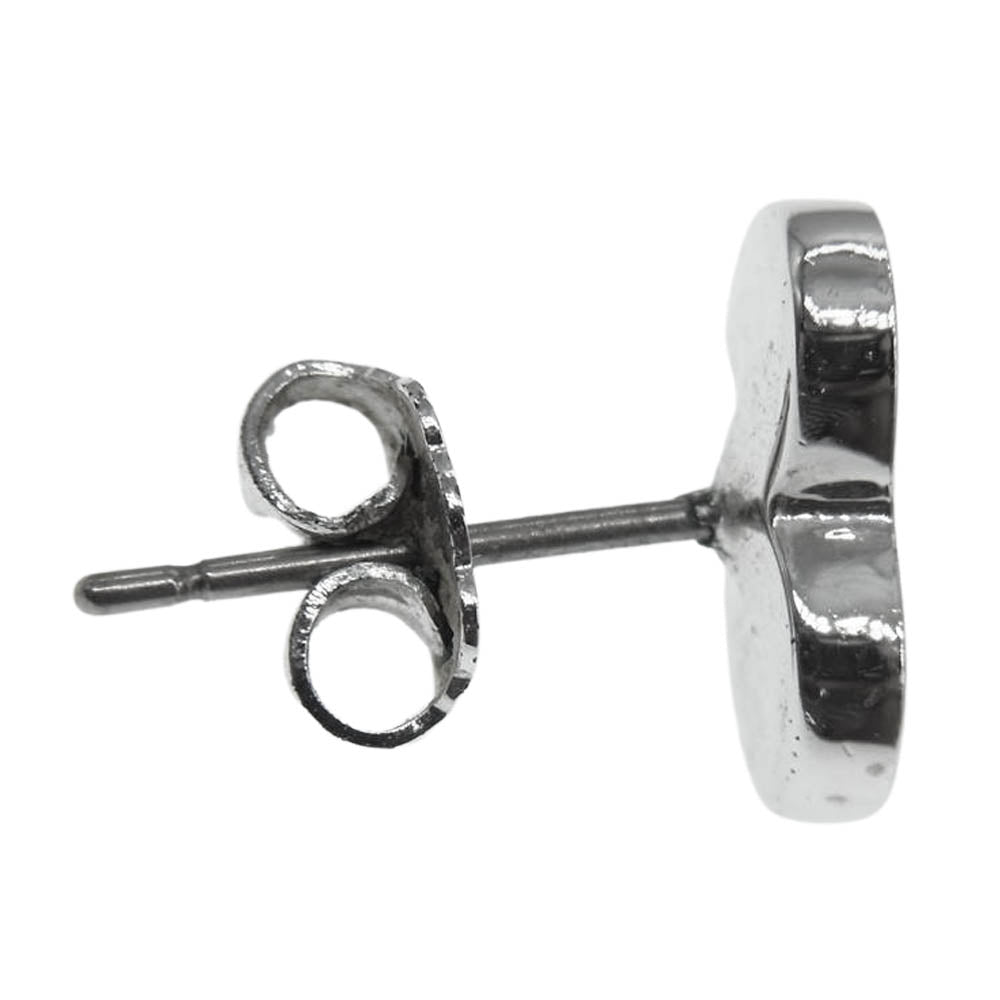Christian Dior クリスチャンディオール ハート ピアス シルバー系【中古】