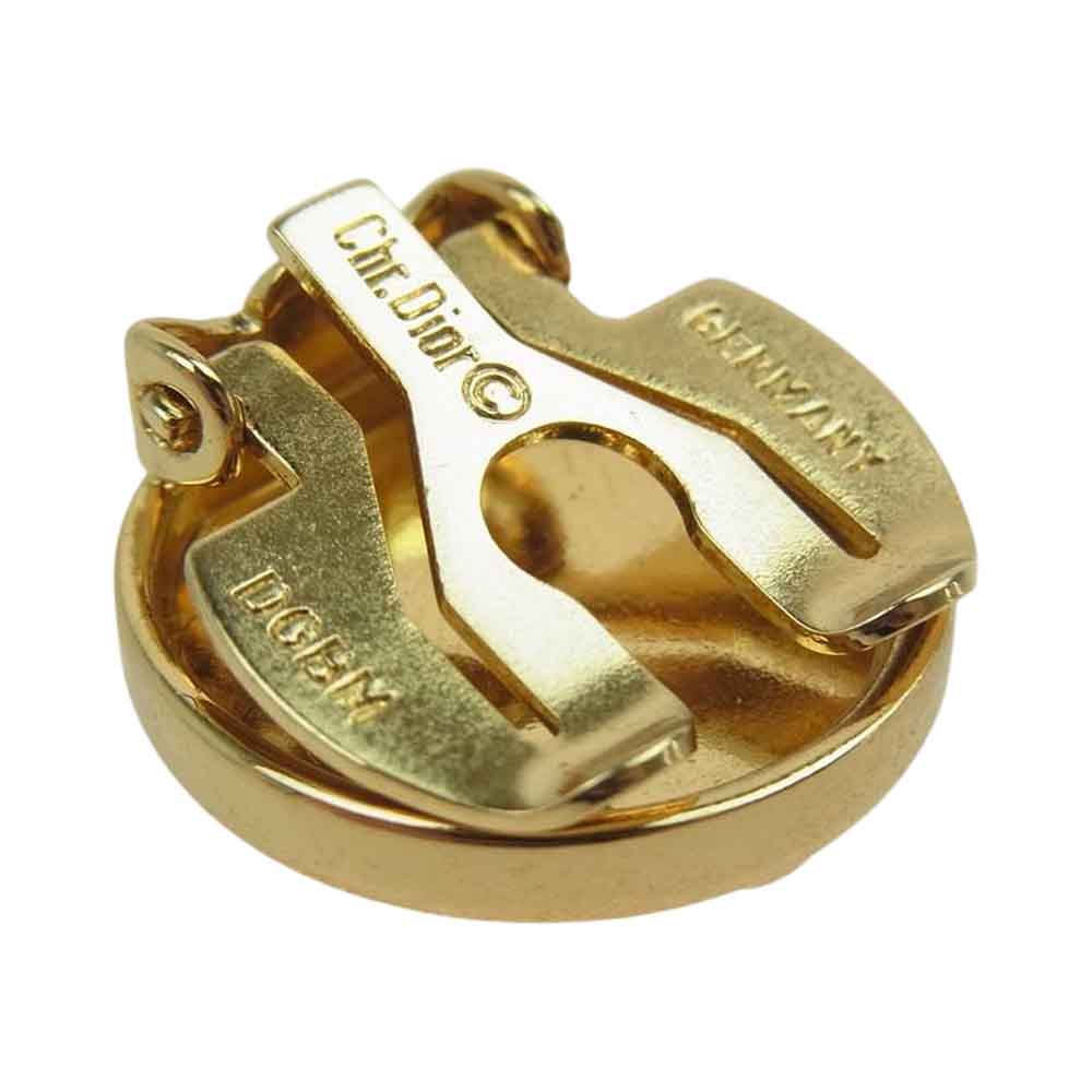 Christian Dior クリスチャンディオール サークル ロゴ イヤリング ゴールド系【中古】