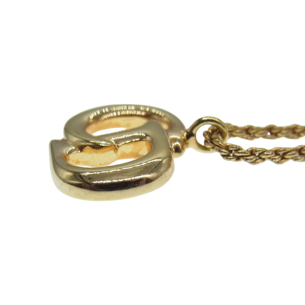 Christian Dior クリスチャンディオール CD ロゴ ネックレス ゴールド系【中古】