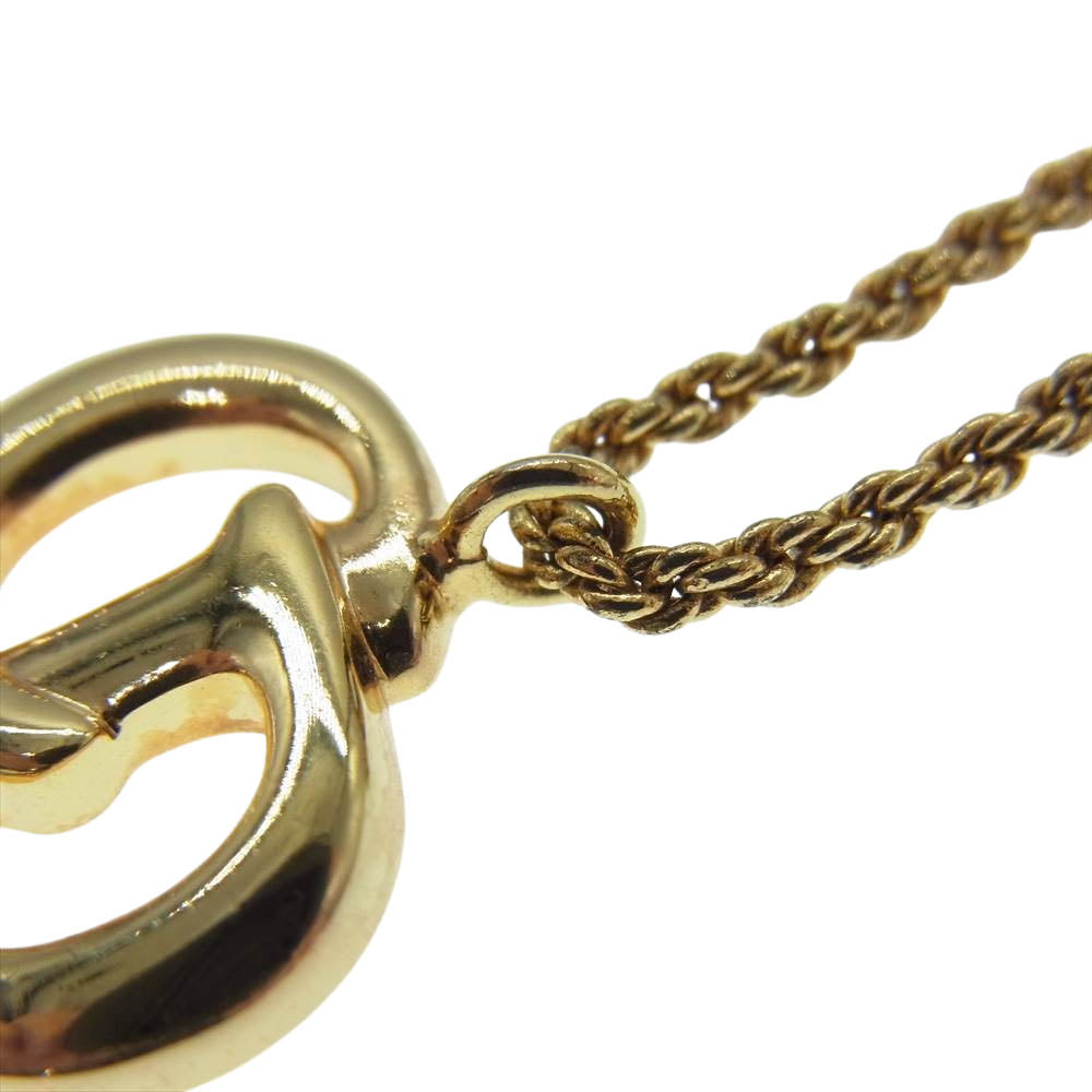 Christian Dior クリスチャンディオール CD ロゴ ネックレス ゴールド系【中古】