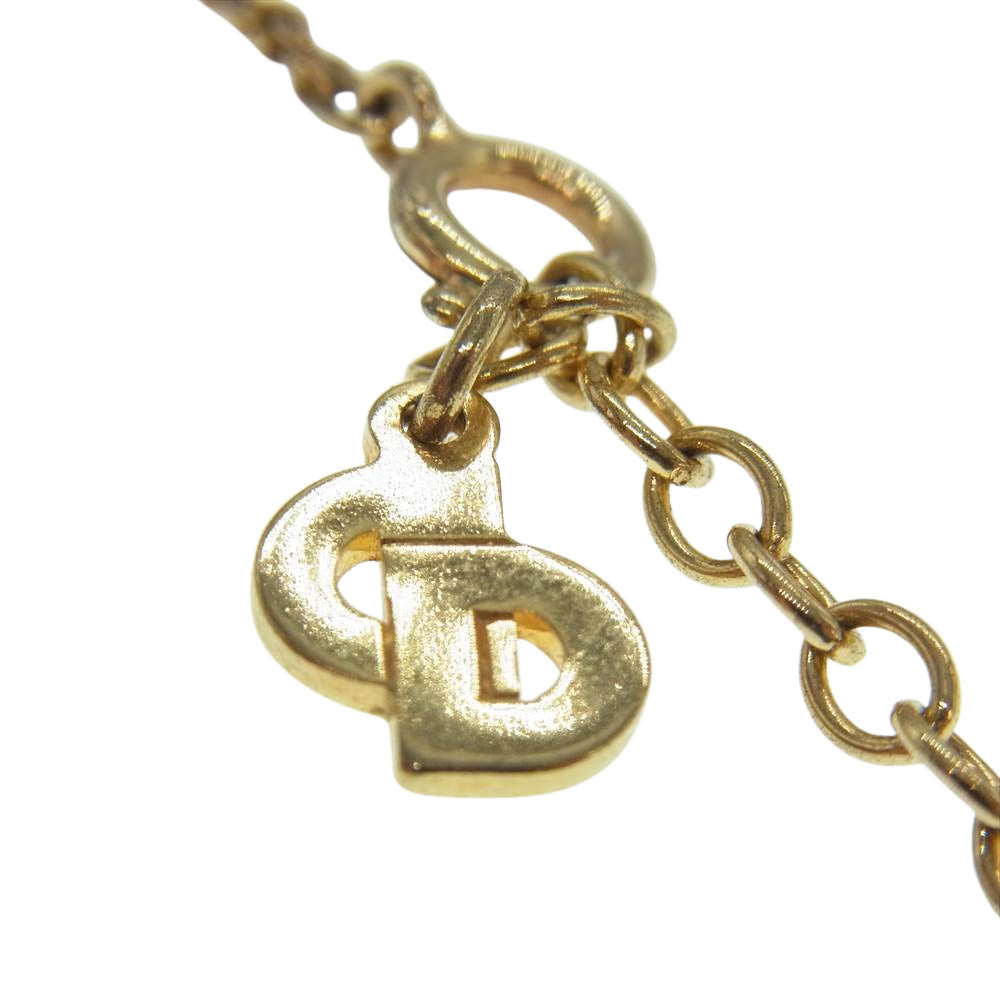 Christian Dior クリスチャンディオール CD ロゴ ネックレス ゴールド系【中古】