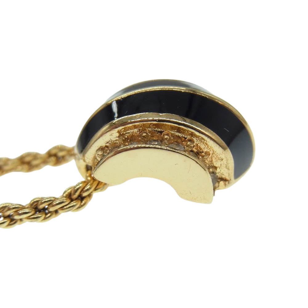 Christian Dior クリスチャンディオール ストーン ネックレス ゴールド系【中古】
