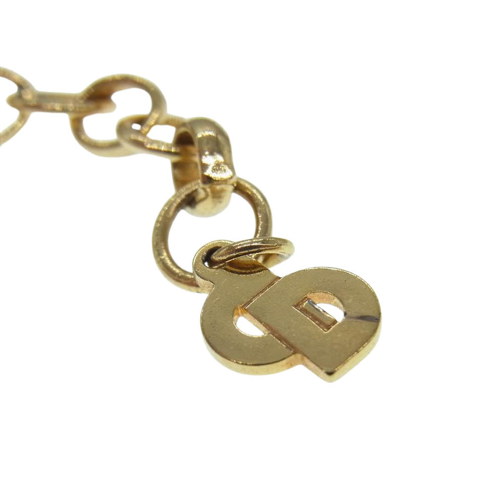 Christian Dior クリスチャンディオール ストーン ネックレス ゴールド系【中古】