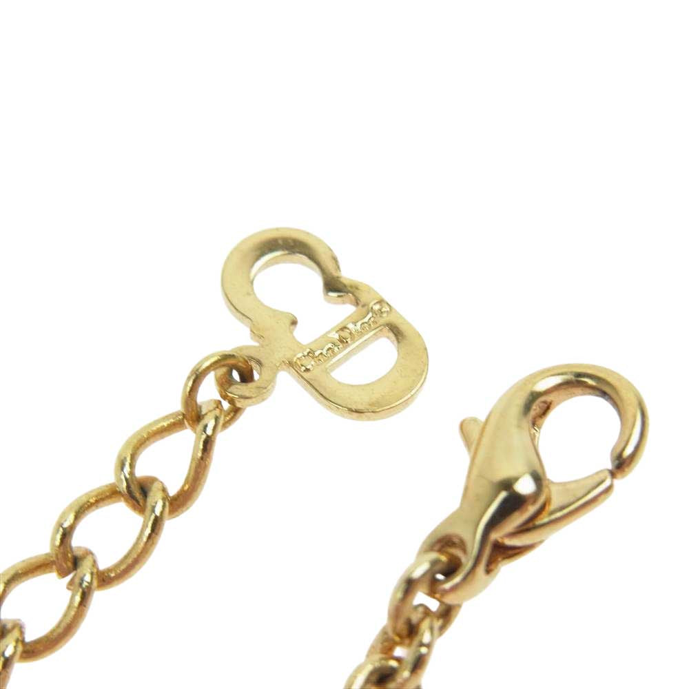 Christian Dior クリスチャンディオール ロゴ ネックレス ゴールド系