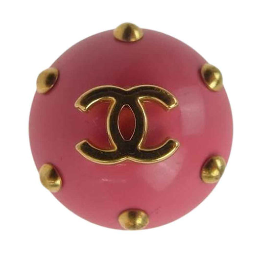 CHANEL シャネル 96C ココマーク イヤリング ピンク系 ゴールド系【中古】