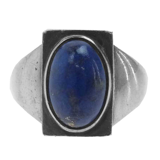 ジョージジェンセン #84B ラピスラズリ スクエア リング Silver925 8号【中古】