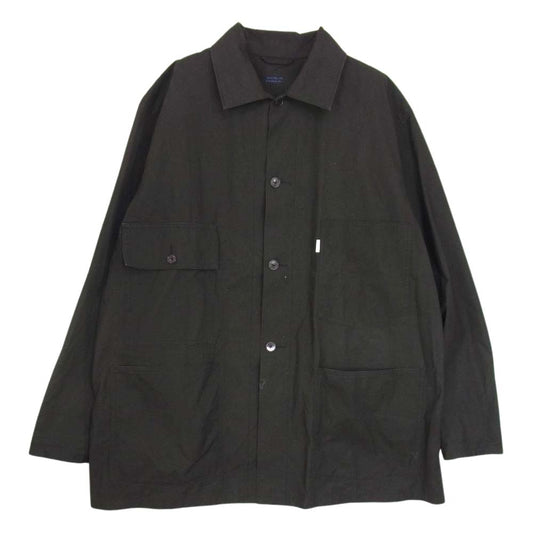 エスエイチ Steven Alan スティーブンアラン SH-CVRL-001 COVERALL SHIRT カバーオール シャツ ジャケット ブラック系 M【中古】