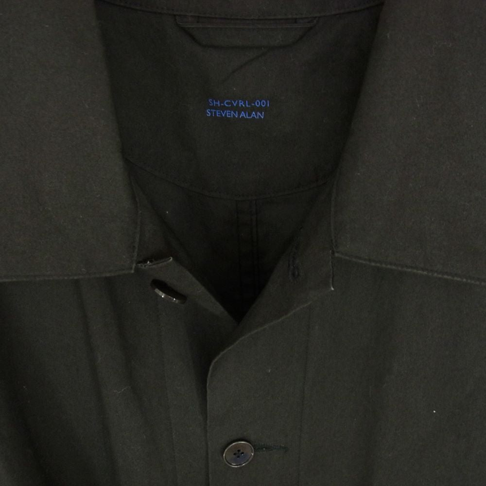 エスエイチ Steven Alan スティーブンアラン SH-CVRL-001 COVERALL SHIRT カバーオール シャツ ジャケット ブラック系 M【中古】