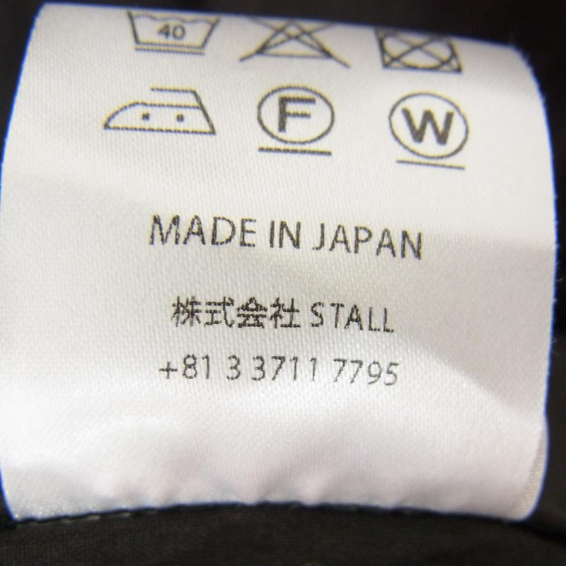 エスエイチ Steven Alan スティーブンアラン SH-CVRL-001 COVERALL SHIRT カバーオール シャツ ジャケット ブラック系 M【中古】