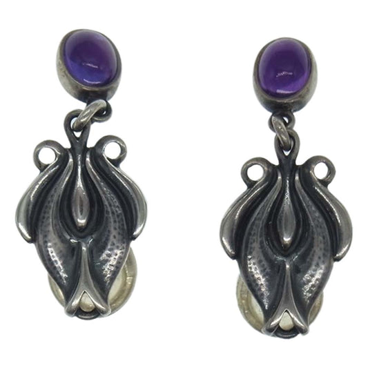 ジョージジェンセン 2012 ヘリテージ アメジスト ドロップ イヤリング Silver925 シルバー系【中古】