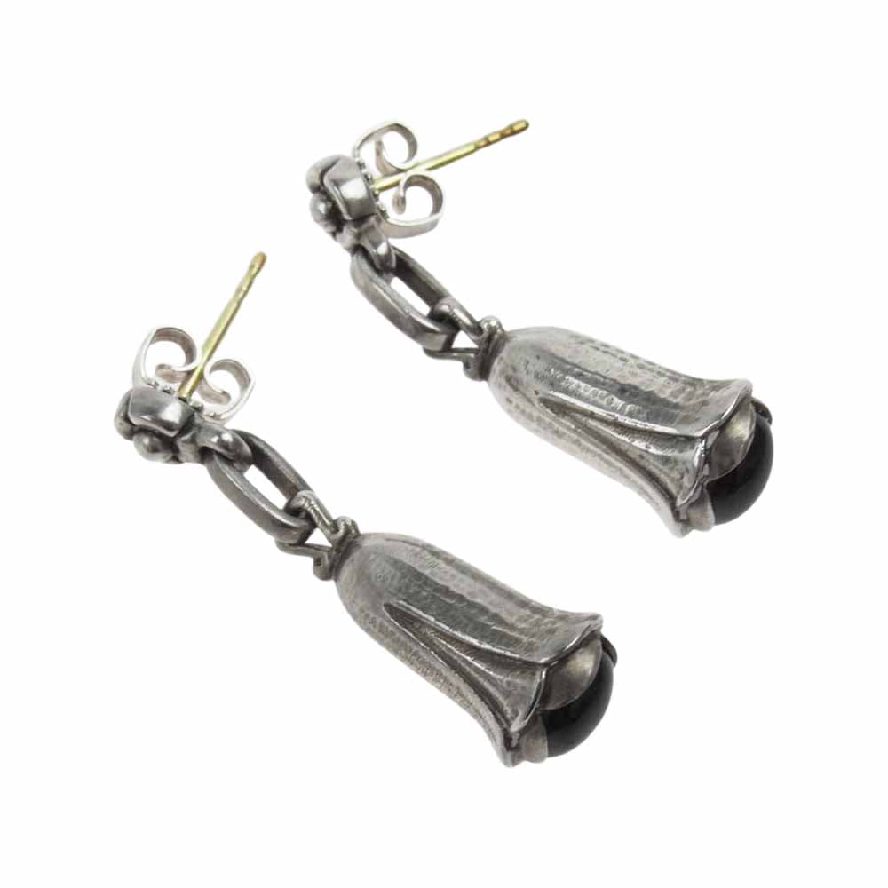 ジョージジェンセン HERITAGE COLLECTION 2007年 ヘリテージコレクション ガーネット ドロップ ピアス Silver925 シルバー系【中古】