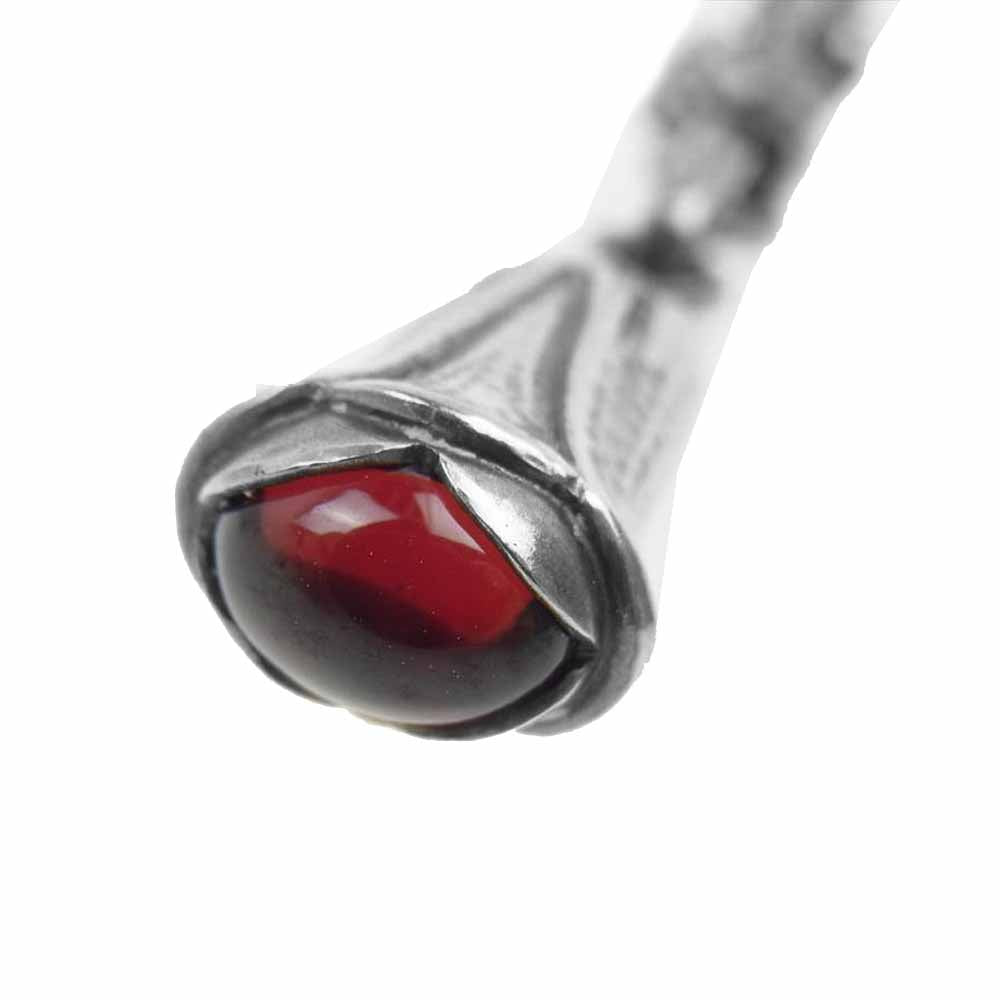 ジョージジェンセン HERITAGE COLLECTION 2007年 ヘリテージコレクション ガーネット ドロップ ピアス Silver925 シルバー系【中古】