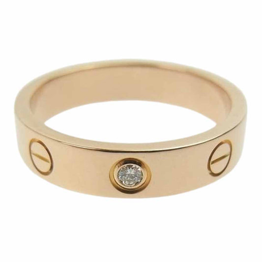 CARTIER カルティエ K18 750 ミニ ラブ 1P ダイヤ リング ゴールド系 10号【極上美品】【中古】