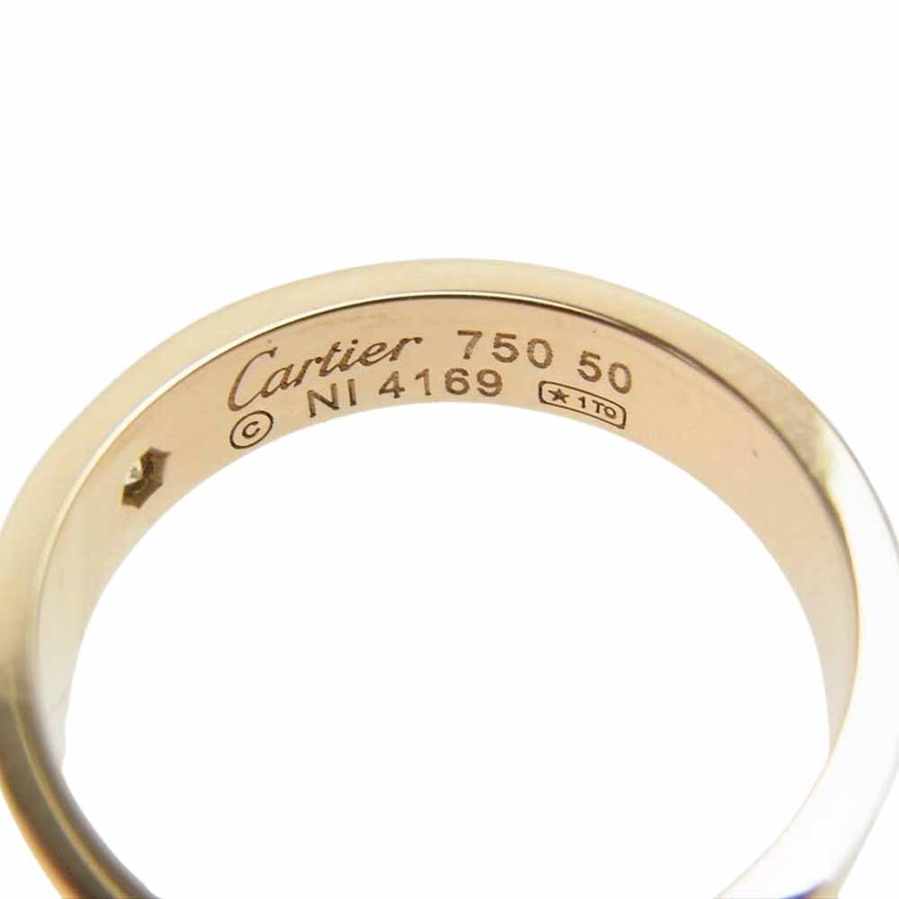 CARTIER カルティエ K18 750 ミニ ラブ 1P ダイヤ リング ゴールド系 10号【極上美品】【中古】
