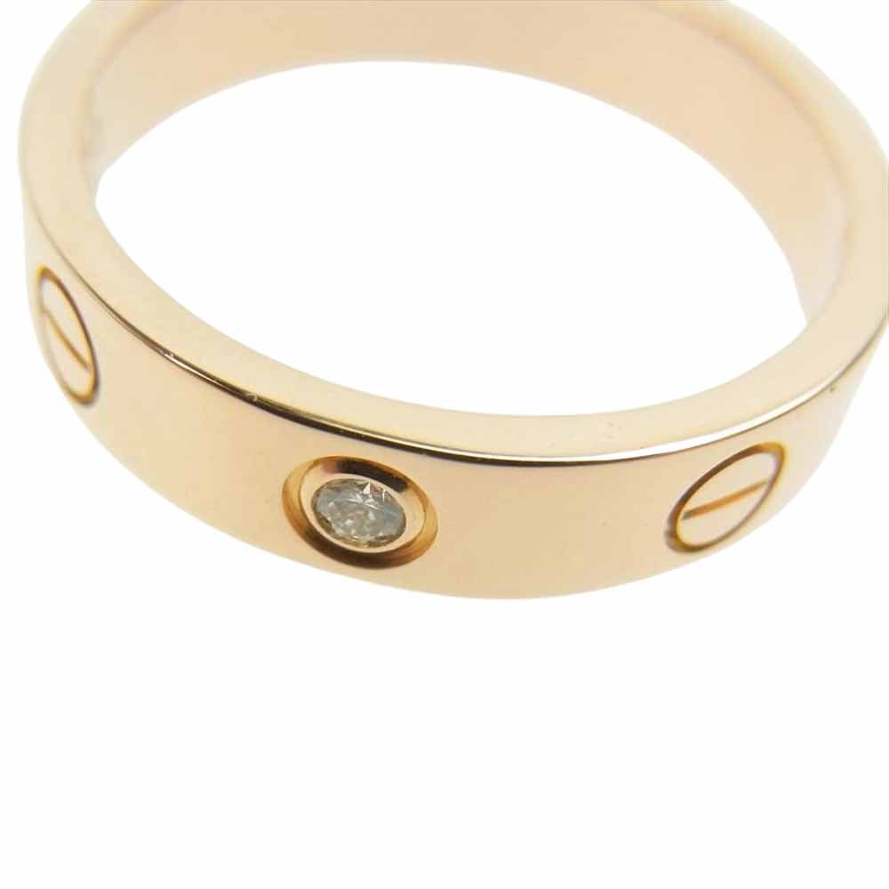 CARTIER カルティエ K18 750 ミニ ラブ 1P ダイヤ リング ゴールド系 10号【極上美品】【中古】