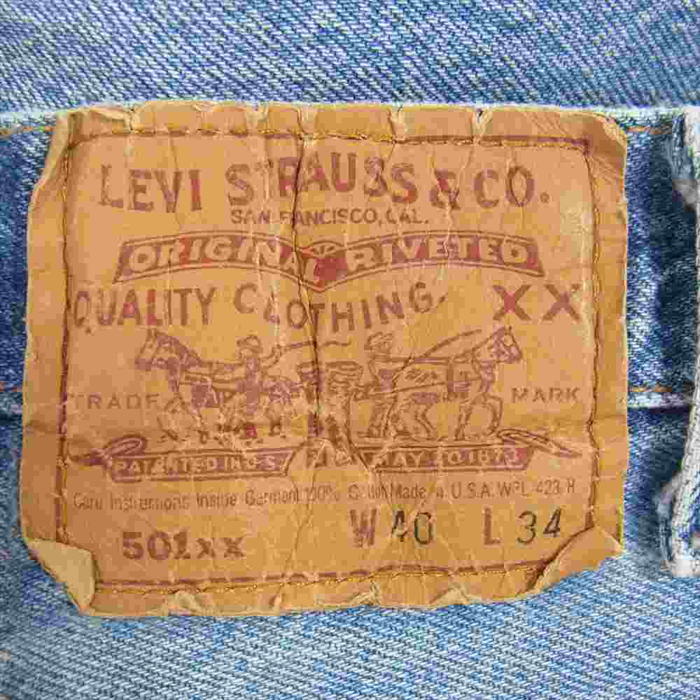 Levi's リーバイス ボタン裏刻印552 スモールe 501XX 501-0000 デニム パンツ インディゴブルー系 40【中古】