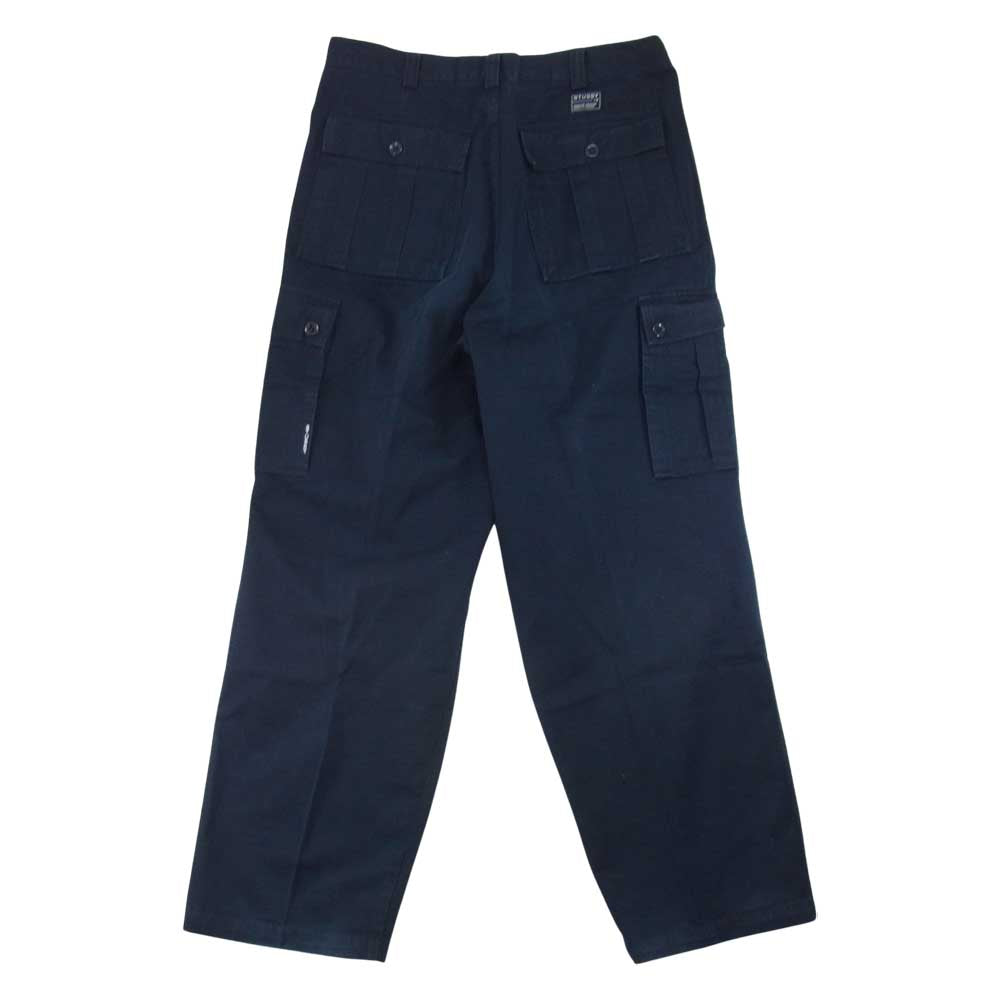 STUSSY ステューシー カーゴ ミリタリー トラウザー 6ポケット パンツ ネイビー系 34【中古】