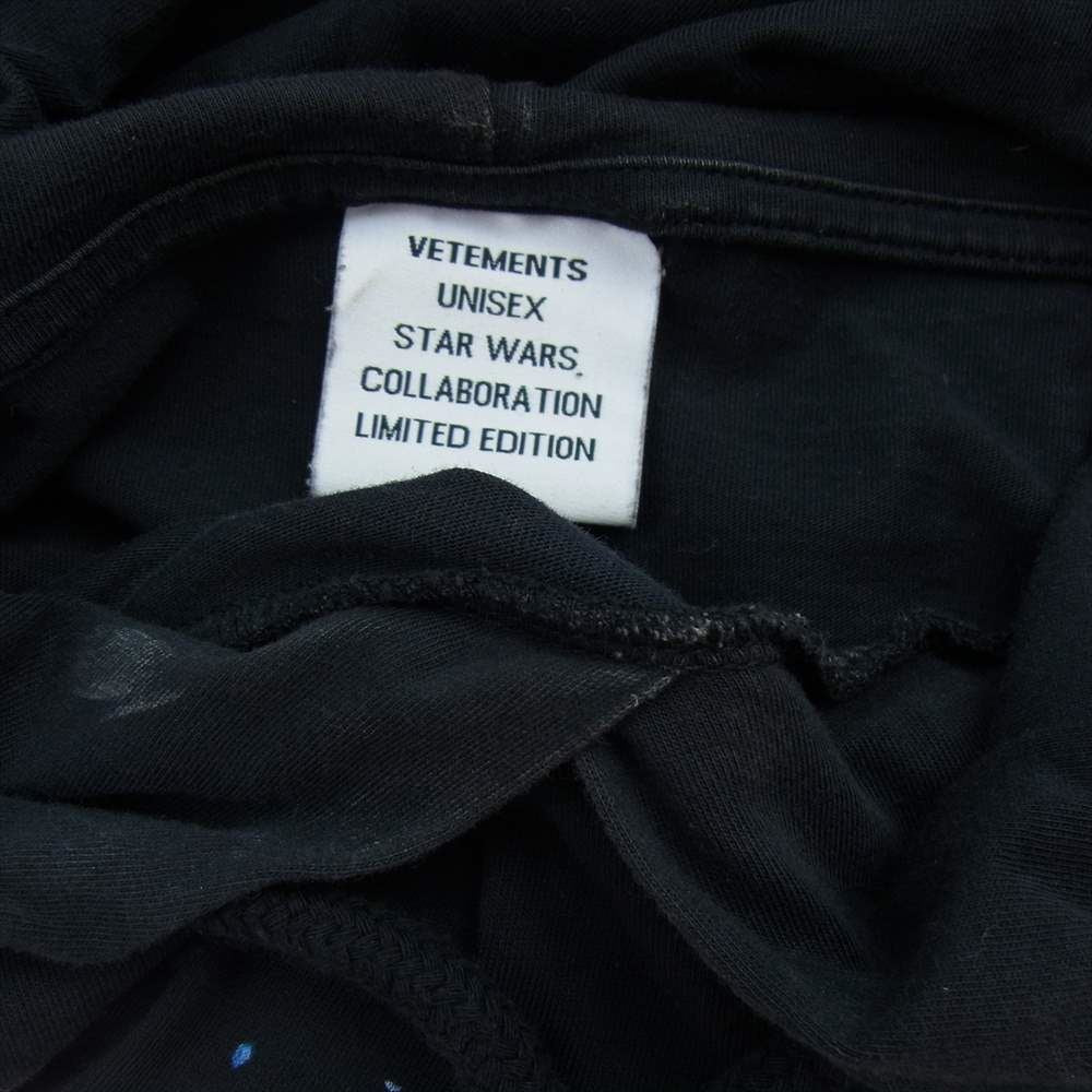 VETEMENTS ヴェトモン 20SS USW21LS019 STAR WARS Movie Poster 2 スターウォーズ ムービーポスター プルオーバー カットソー パーカー ブラック系 S【中古】