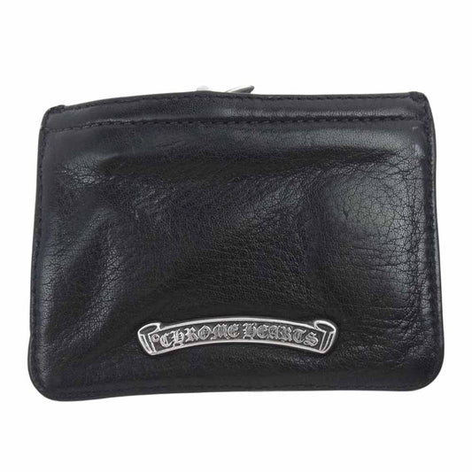 CHROME HEARTS クロムハーツ（原本無） Zipper Change Purse 3×4 3Y4 ジッパー チェンジ パース ブラック系【中古】