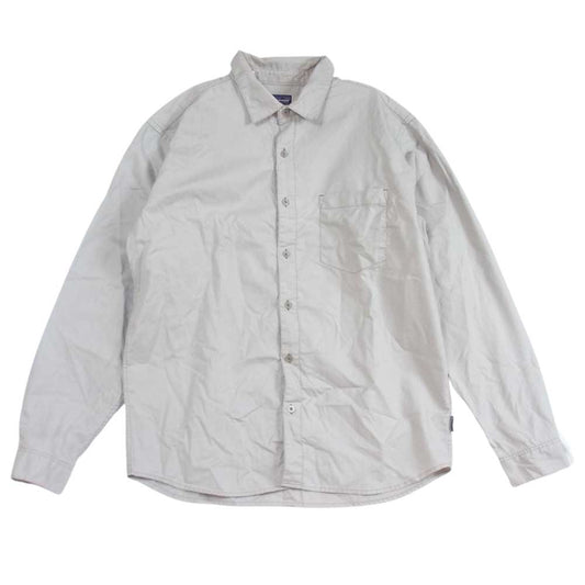 patagonia パタゴニア 09SS 54845 Organic Cotton オーガニック コットン 長袖 シャツ ベージュ系 M【中古】